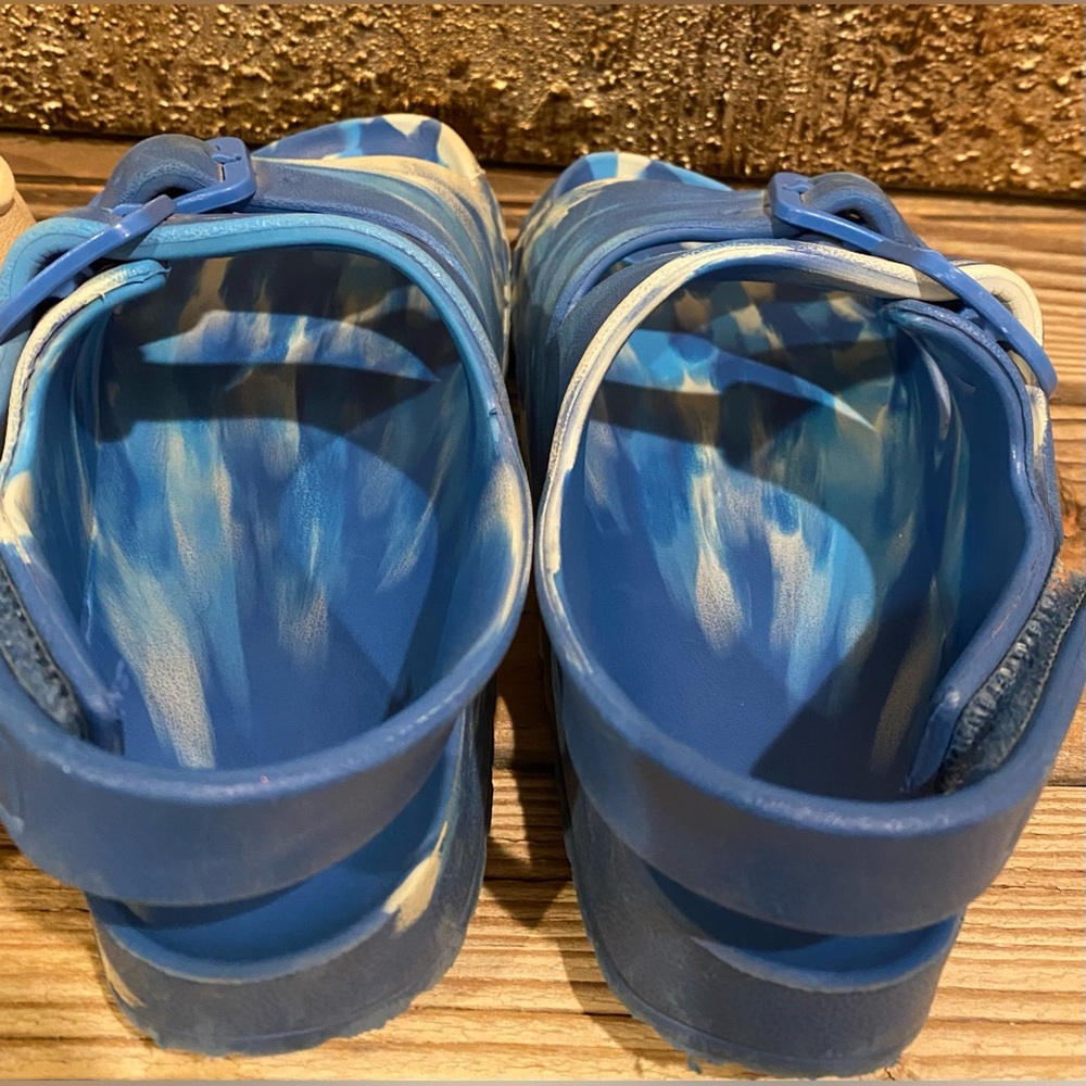 Wonder Nation Toddler Kids EVA Two Buckle 2- Pack Tan/Blue Swirl Sandals - 9/10T - Picture 12 of 13